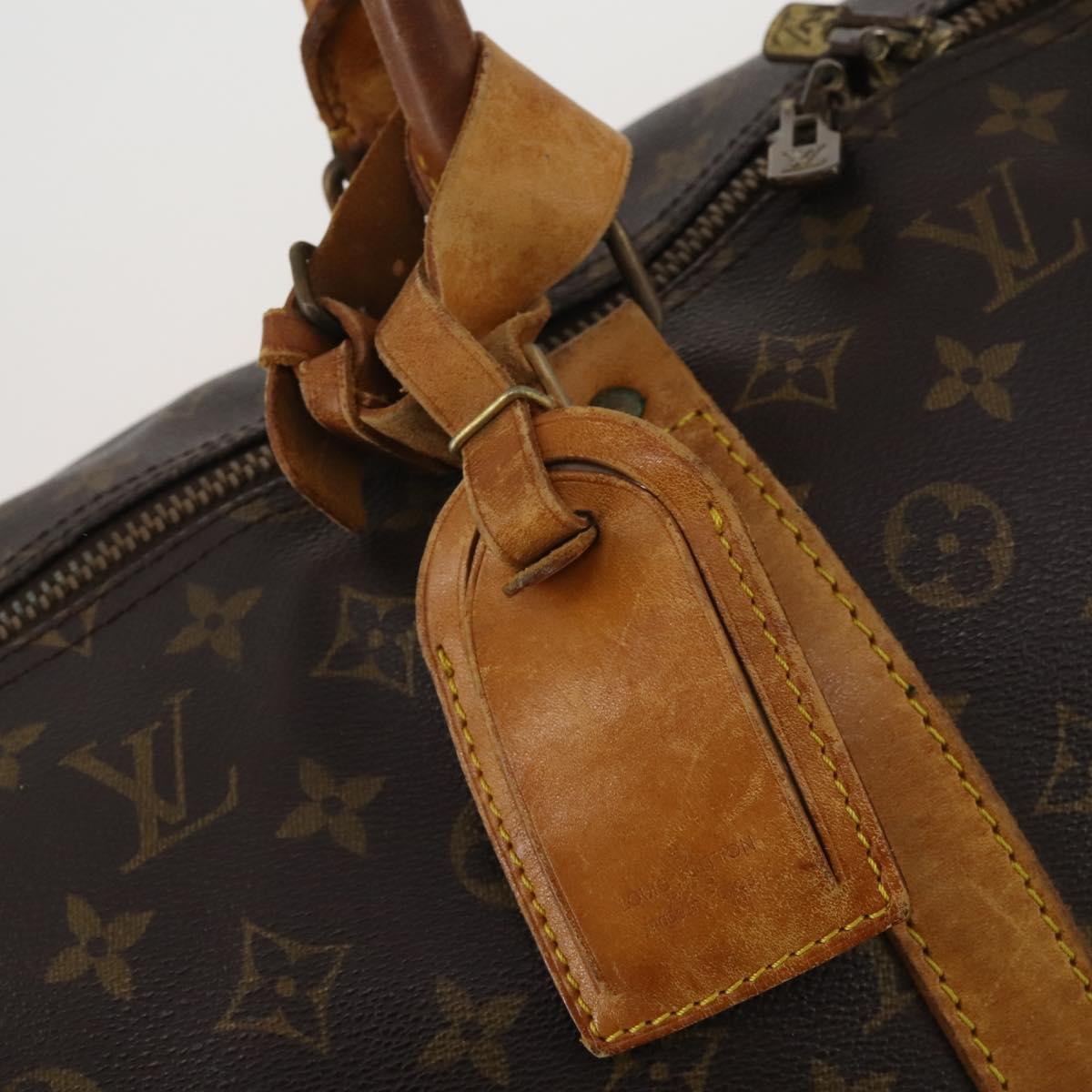 LOUIS VUITTON Monogram Keepall 55 Boston Bag M41424 LV Auth bs37033