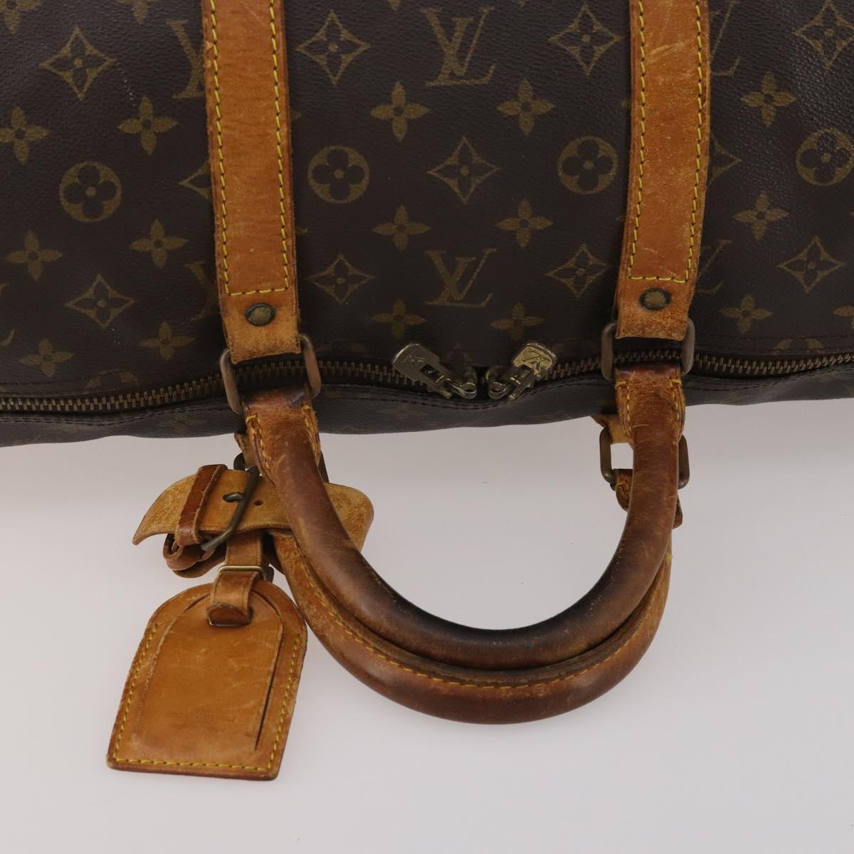 LOUIS VUITTON Monogram Keepall 55 Boston Bag M41424 LV Auth bs37033