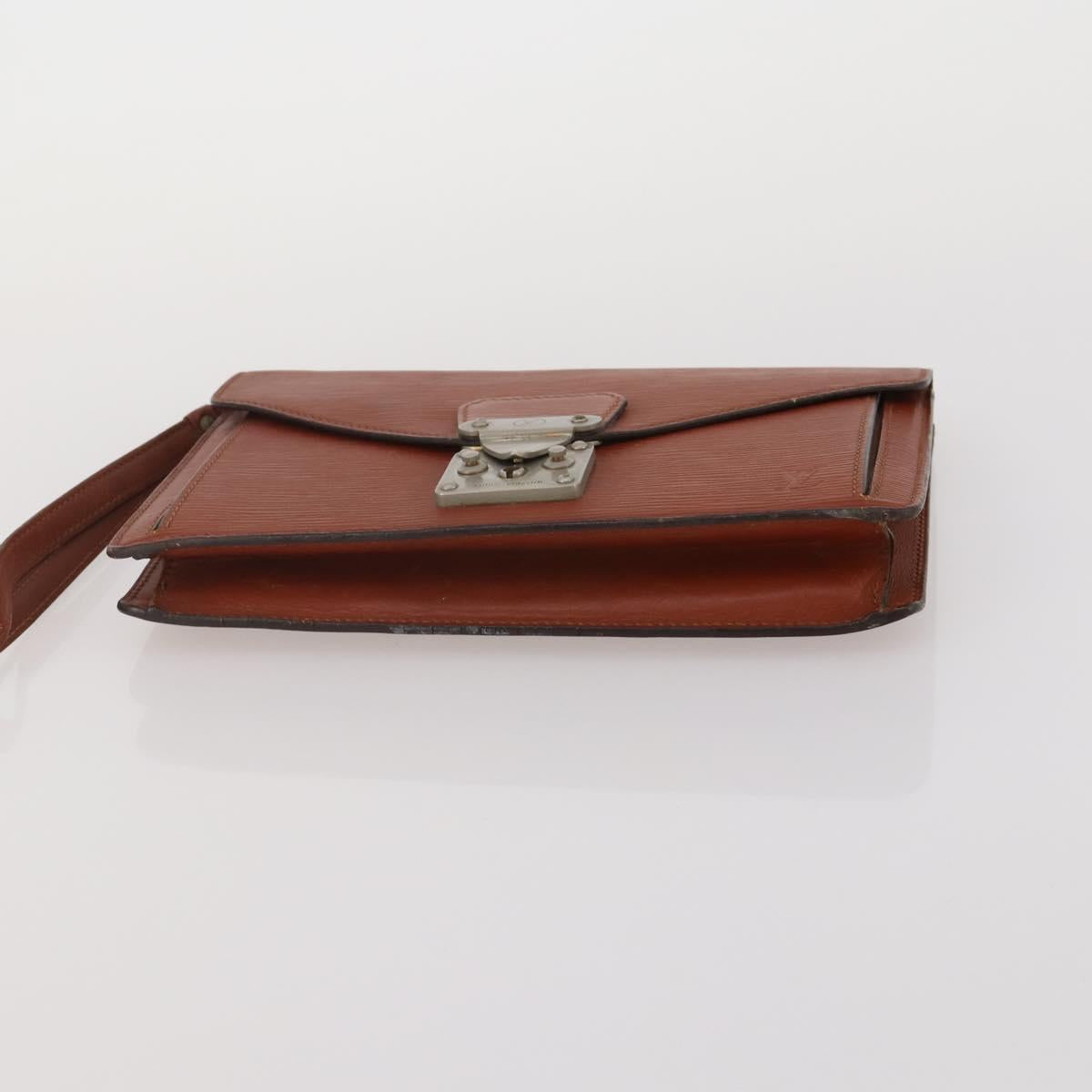 LOUIS VUITTON Epi Serie Dragonne Clutch Bag 2 Set Black Brown LV Auth bs37035