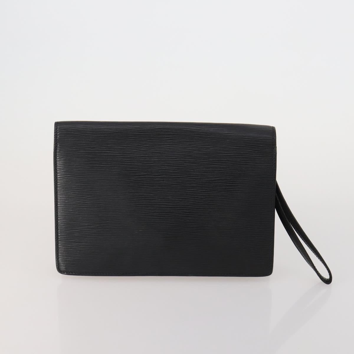 LOUIS VUITTON Epi Serie Dragonne Clutch Bag 2 Set Black Brown LV Auth bs37035
