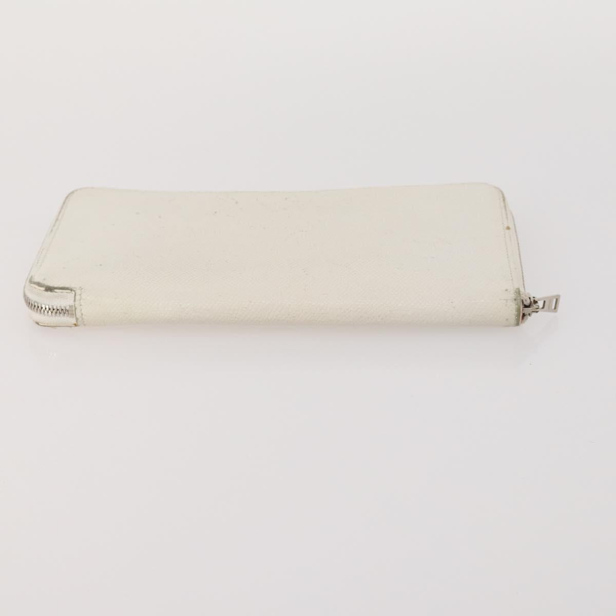HERMES Wallet Leather Canvas 4 Set White Pink Green Auth bs37043