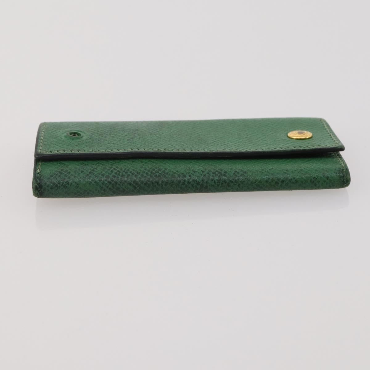 HERMES Wallet Leather Canvas 4 Set White Pink Green Auth bs37043
