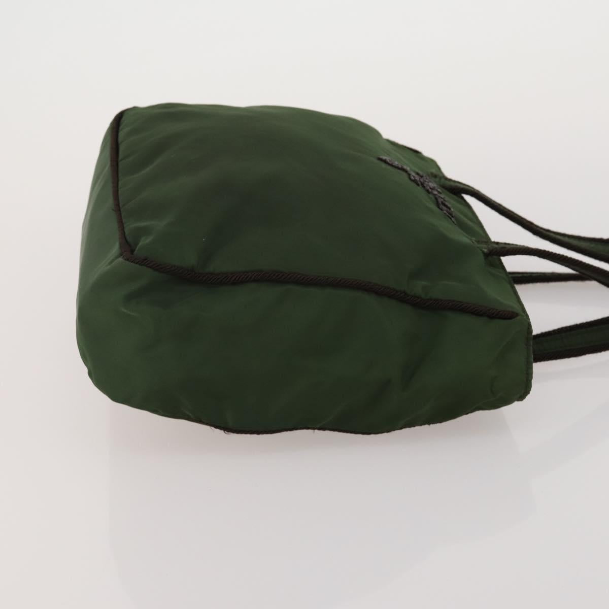 PRADA Hand Bag Nylon 3 Set Green Pink Auth bs37044