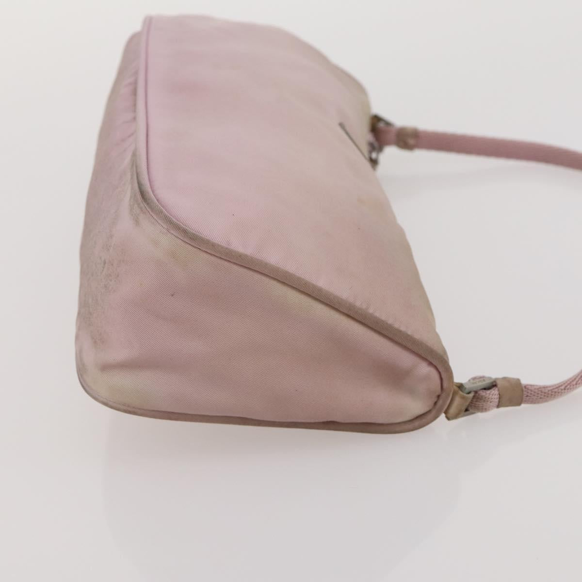 PRADA Hand Bag Nylon 3 Set Green Pink Auth bs37044