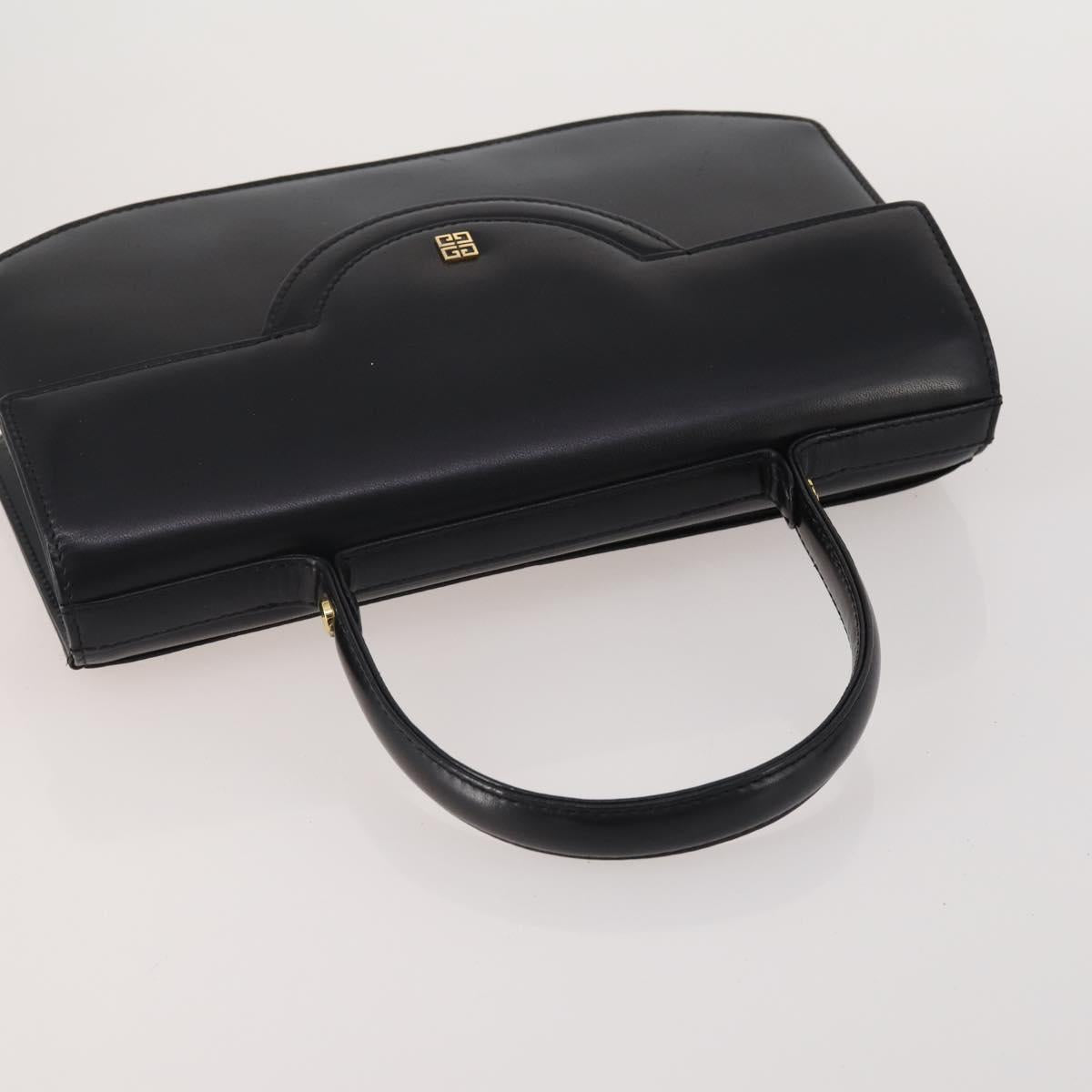 GIVENCHY Shoulder Bag Leather 2 Set Black Gold Auth bs37047