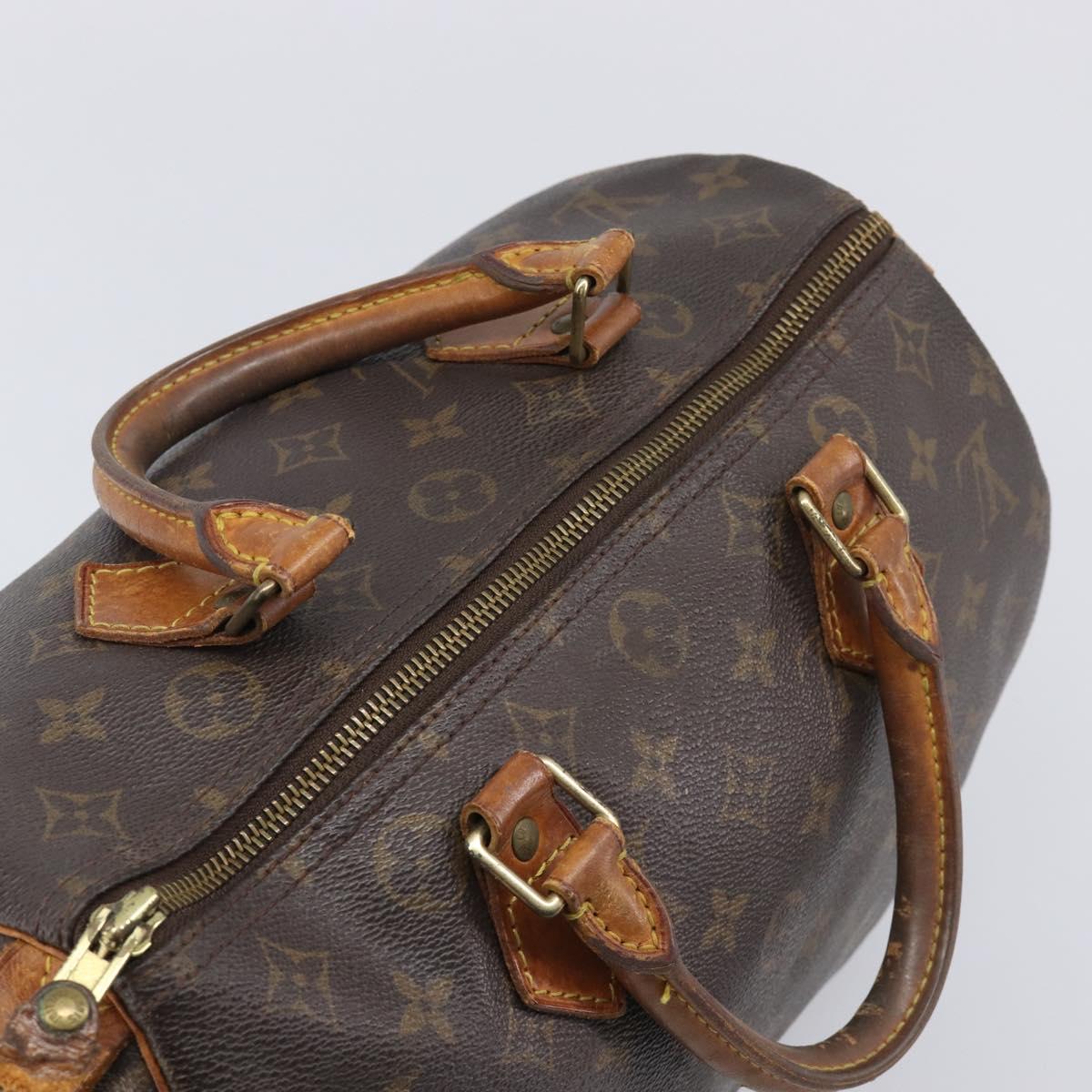 LOUIS VUITTON Monogram Speedy 30 Hand Bag M41526 LV Auth bs37059