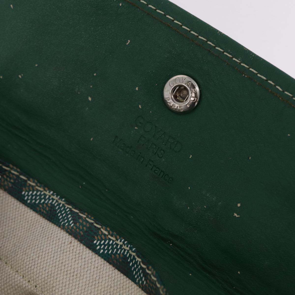 GOYARD Herringbone Saint Louis PM Tote Bag PVC Leather Green Auth bs37067