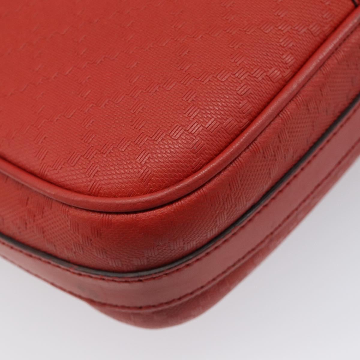 GUCCI Diamante Business Bag PVC Leather Red Gold Tone 344357 Auth bs37080