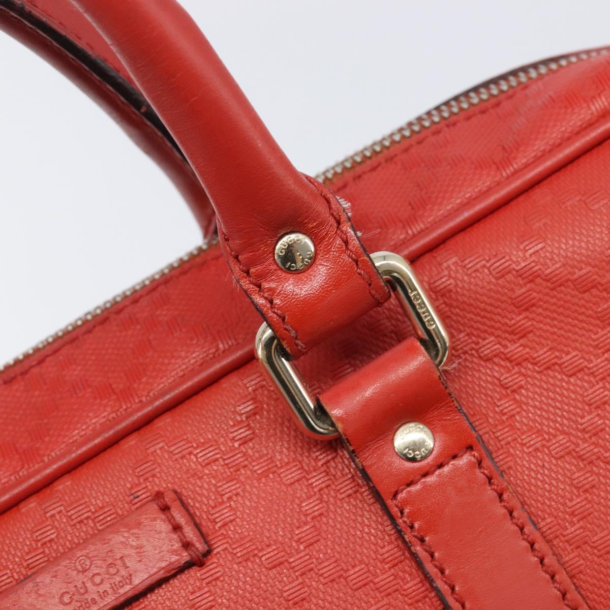 GUCCI Diamante Business Bag PVC Leather Red Gold Tone 344357 Auth bs37080