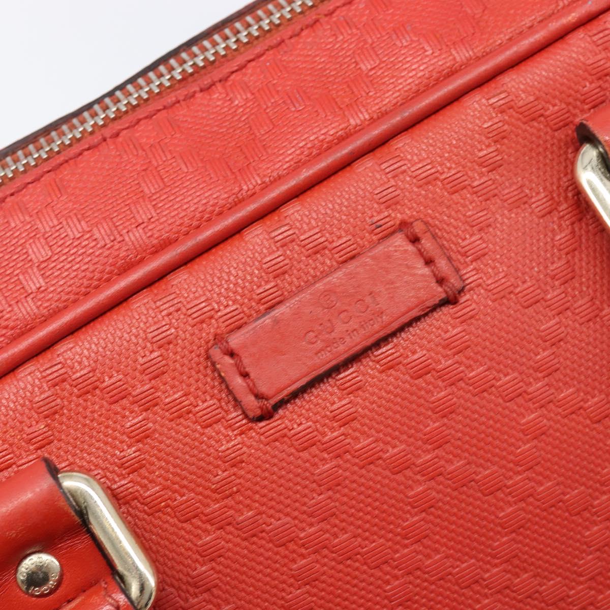 GUCCI Diamante Business Bag PVC Leather Red Gold Tone 344357 Auth bs37080