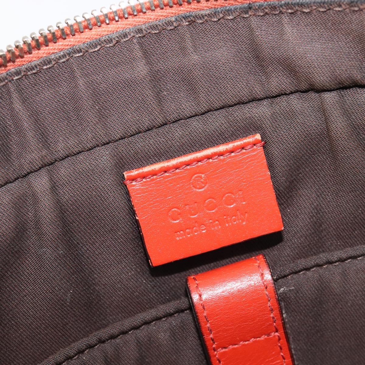 GUCCI Diamante Business Bag PVC Leather Red Gold Tone 344357 Auth bs37080