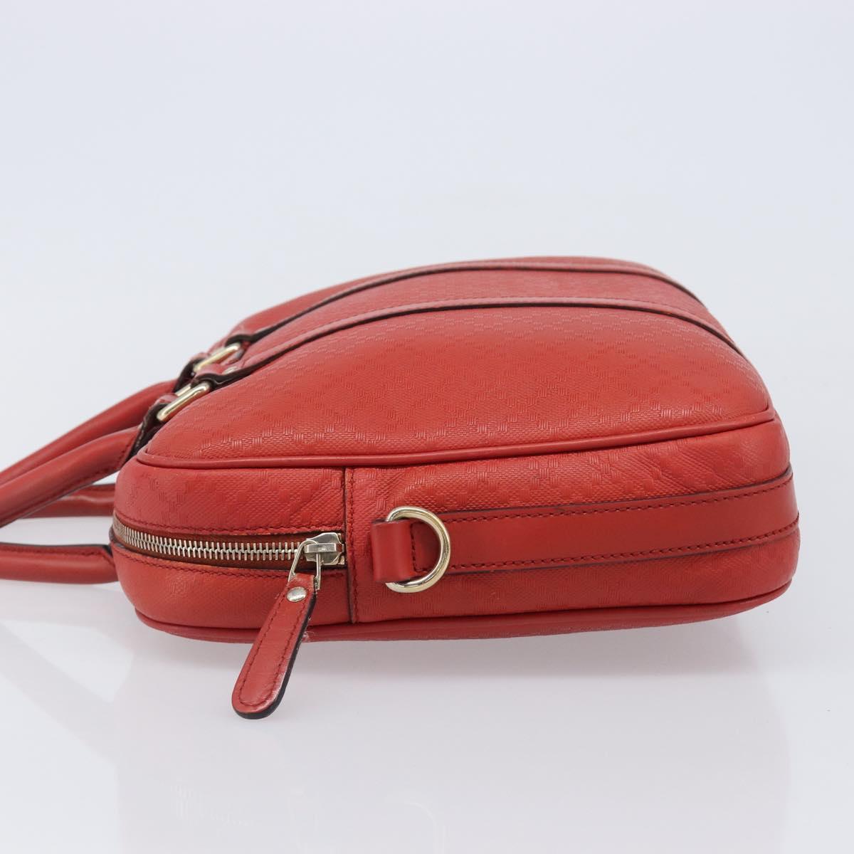 GUCCI Diamante Business Bag PVC Leather Red Gold Tone 344357 Auth bs37080