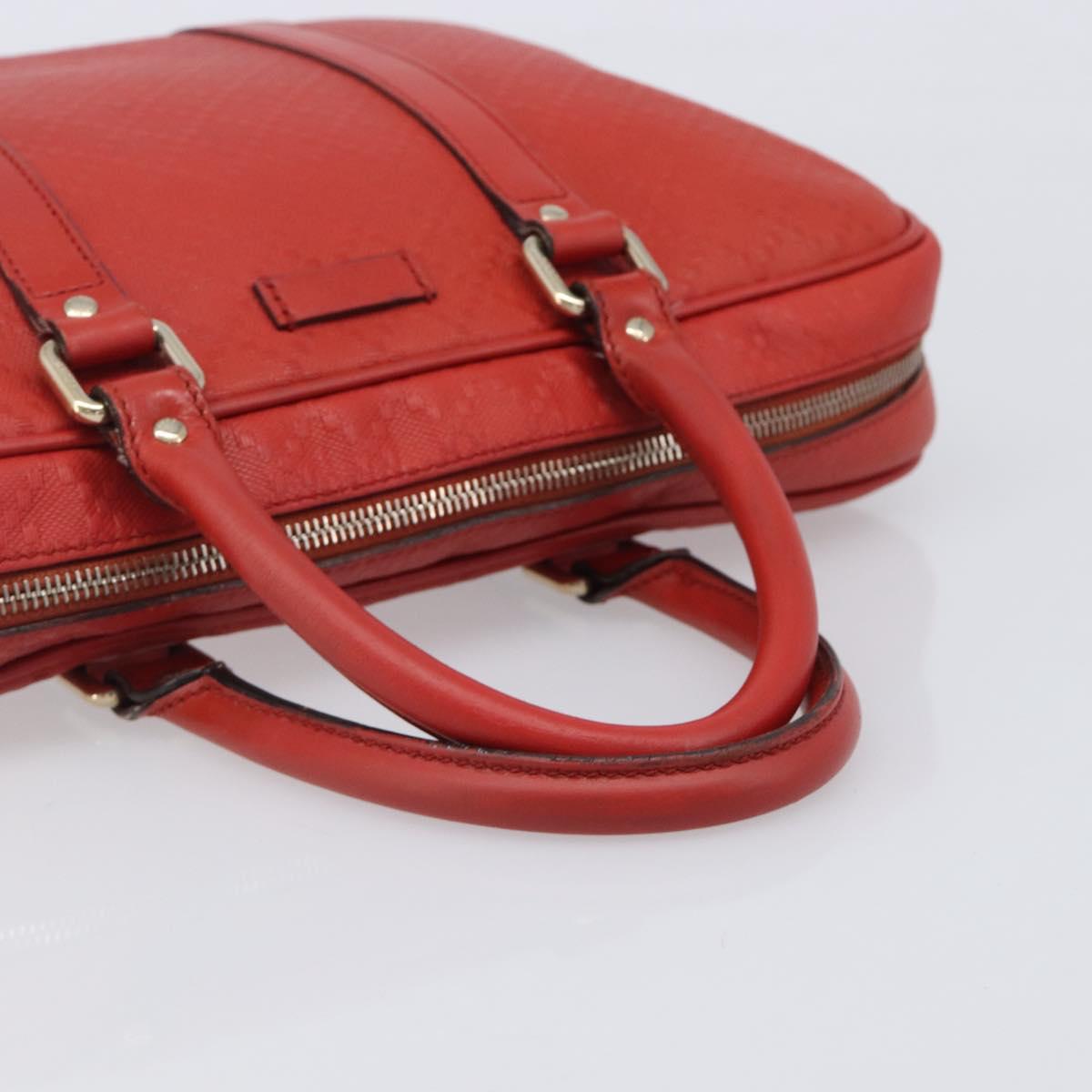 GUCCI Diamante Business Bag PVC Leather Red Gold Tone 344357 Auth bs37080