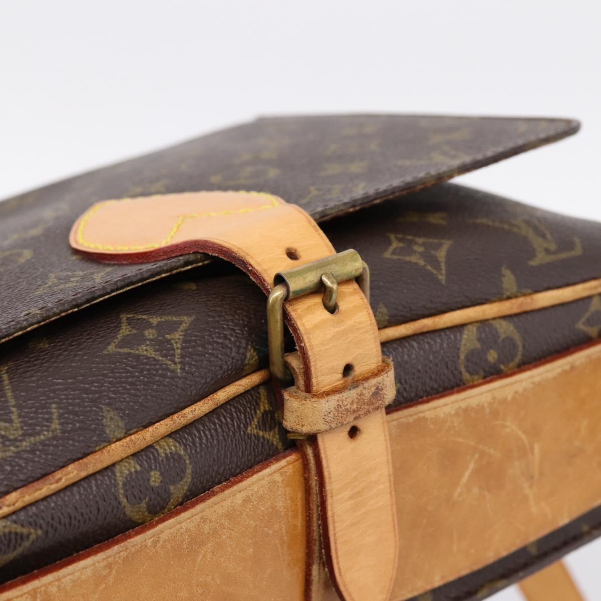 LOUIS VUITTON Monogram Cartouchiere GM Shoulder Bag M51252 LV Auth bs37089