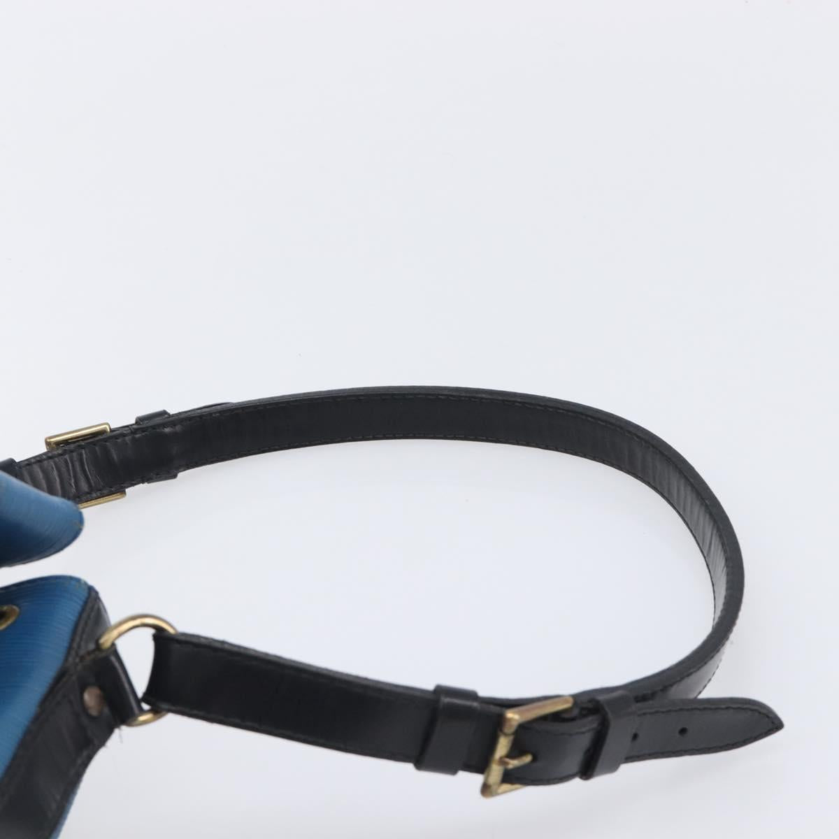 LOUIS VUITTON Epi Petit Noe Shoulder Bag Bicolor Blue Black M44152 Auth bs37093