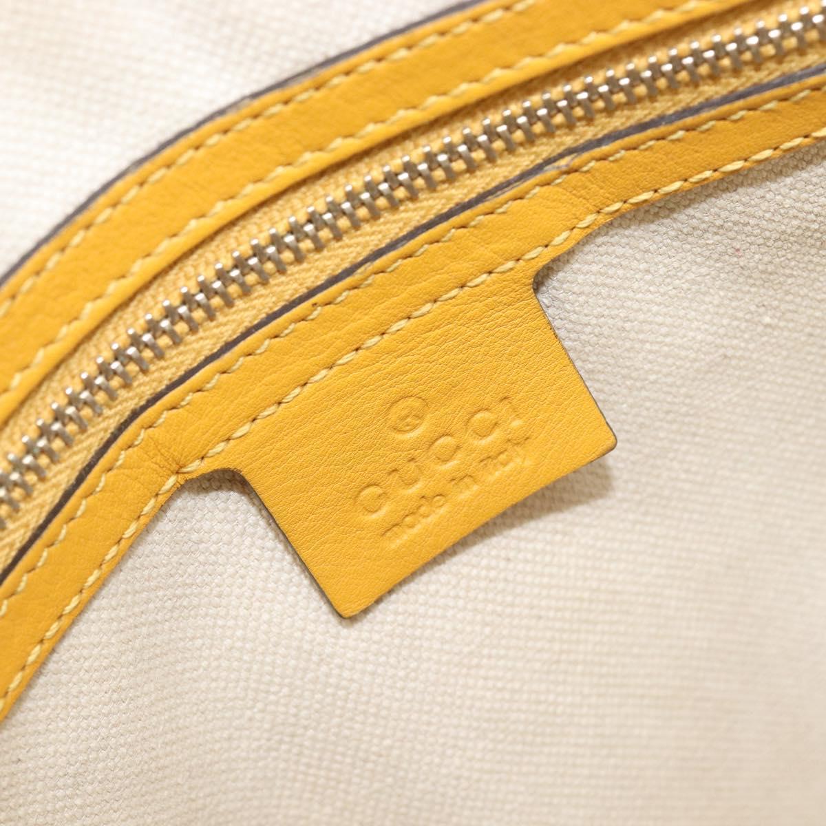 GUCCI Micro GG Hand Bag Patent 2way Yellow Gold Tone 809617 Auth bs37096