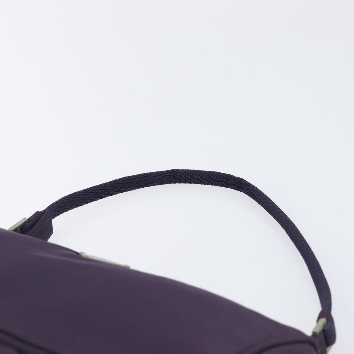 PRADA Accessory Pouch Nylon Purple Silver Auth bs37099