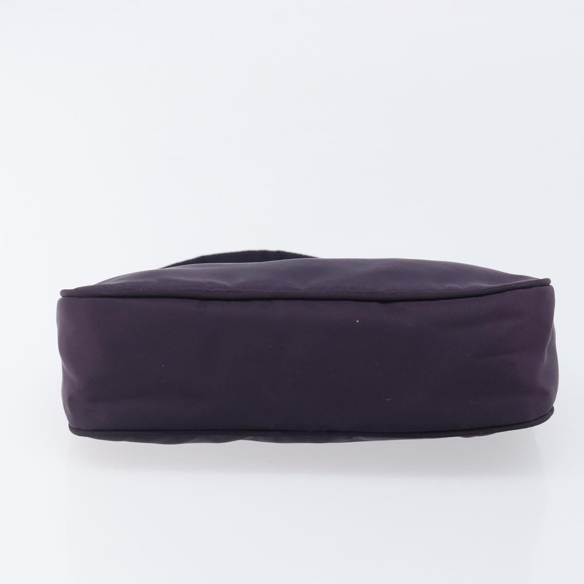 PRADA Accessory Pouch Nylon Purple Silver Auth bs37099