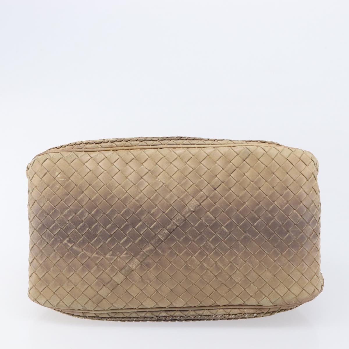 BOTTEGA VENETA INTRECCIATO Hand Bag Leather Beige 180176 Auth bs37104