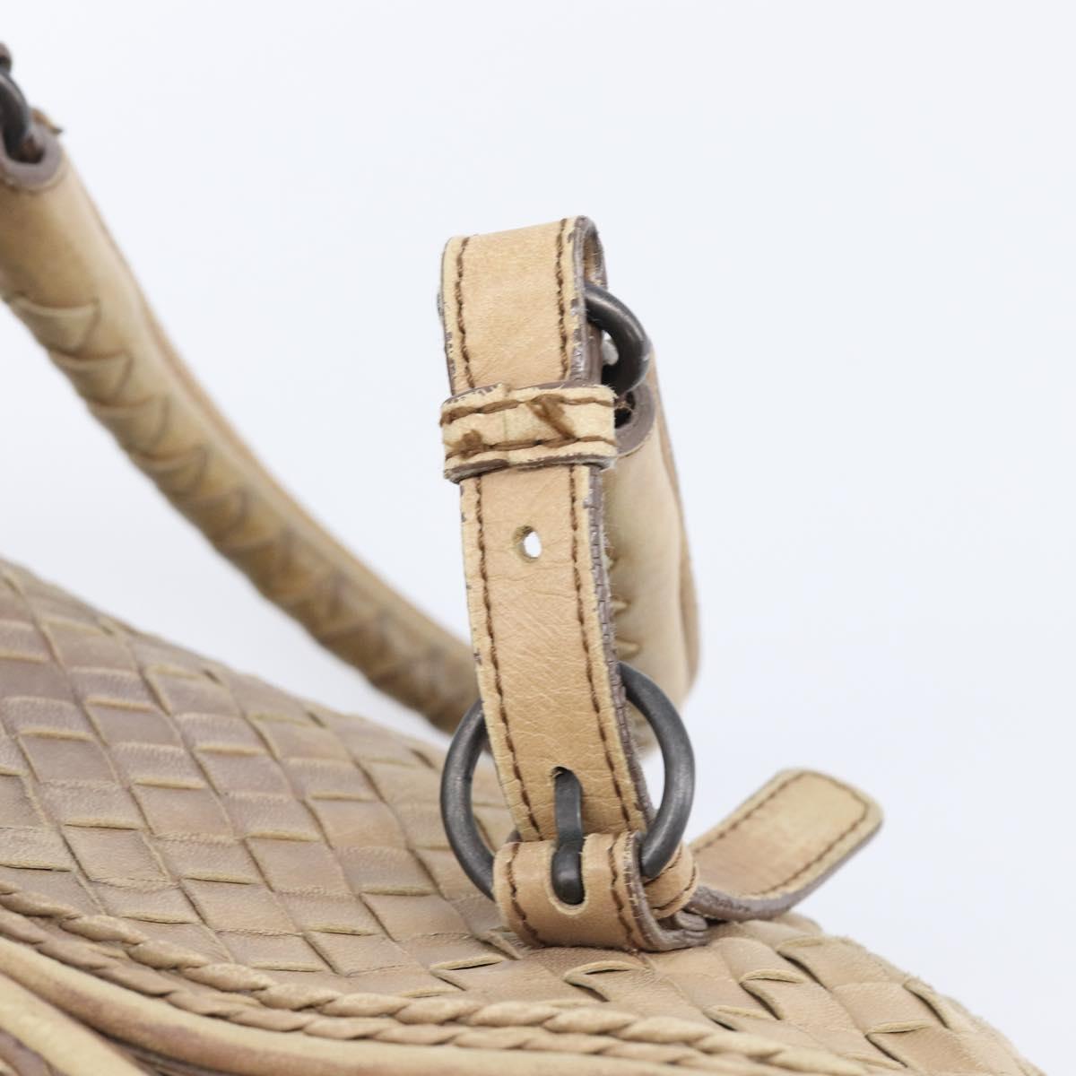 BOTTEGA VENETA INTRECCIATO Hand Bag Leather Beige 180176 Auth bs37104