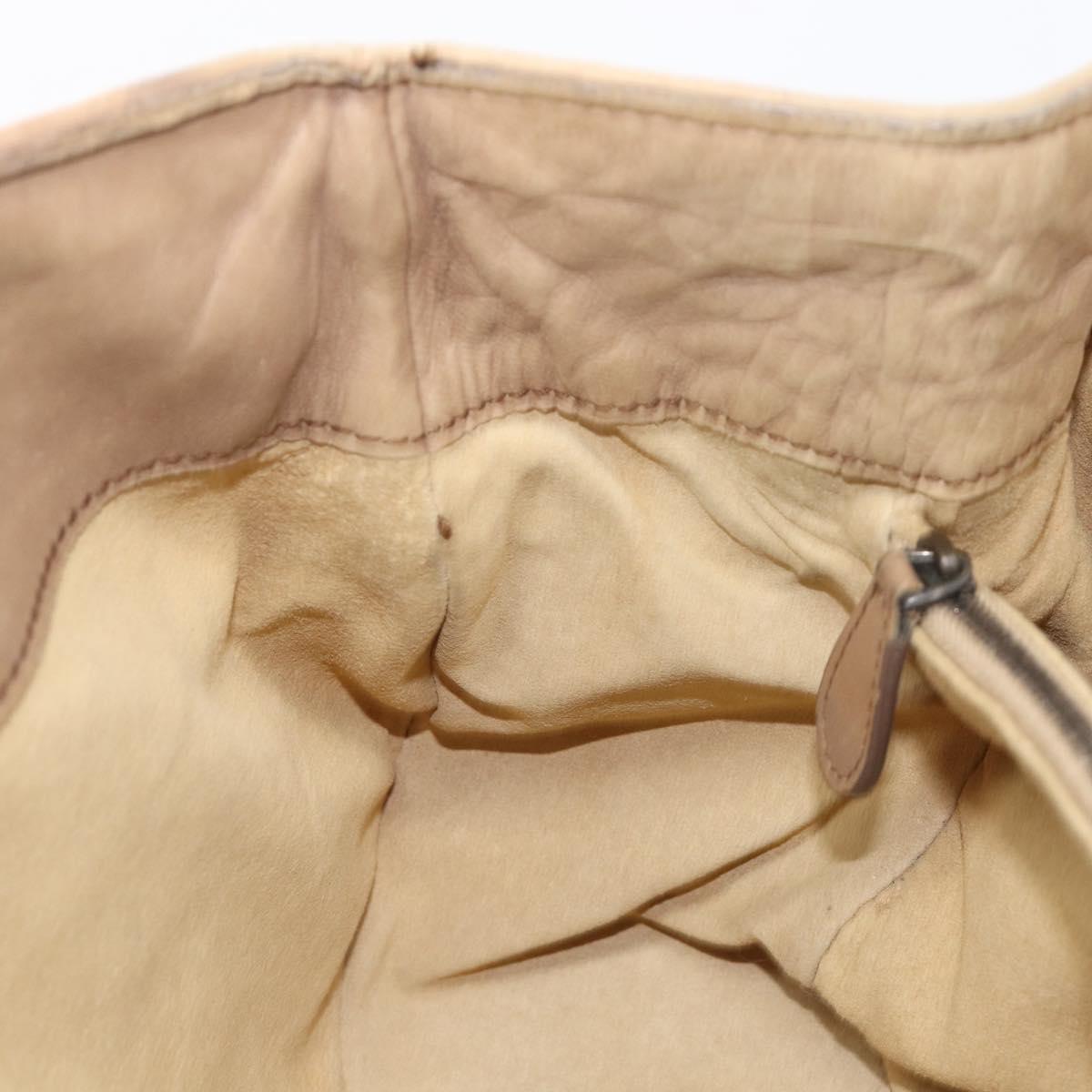 BOTTEGA VENETA INTRECCIATO Hand Bag Leather Beige 180176 Auth bs37104