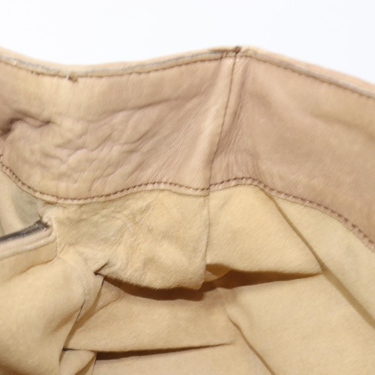 BOTTEGA VENETA INTRECCIATO Hand Bag Leather Beige 180176 Auth bs37104