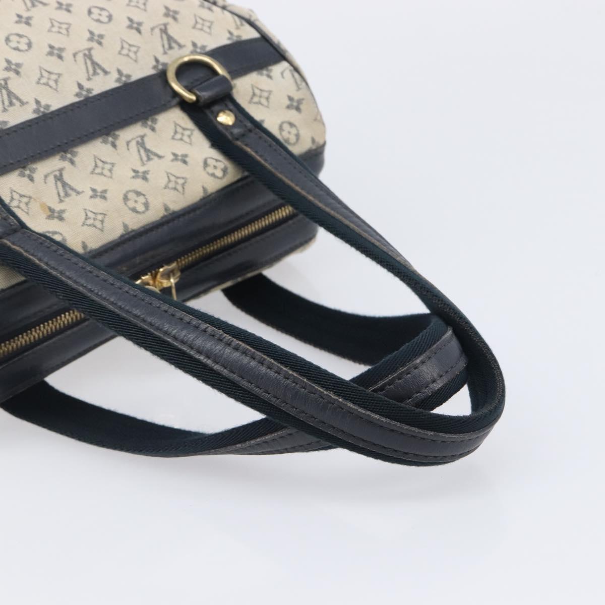 LOUIS VUITTON Monogram Mini Josephine PM Hand Bag Blue M92049 LV Auth bs37106