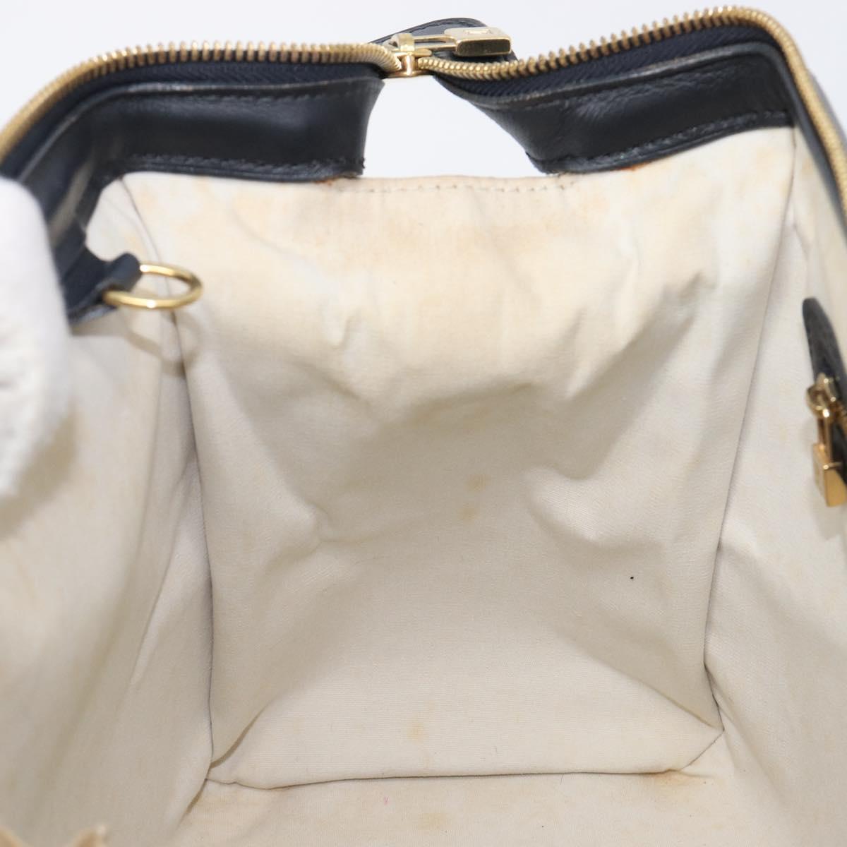 LOUIS VUITTON Monogram Mini Josephine PM Hand Bag Blue M92049 LV Auth bs37106