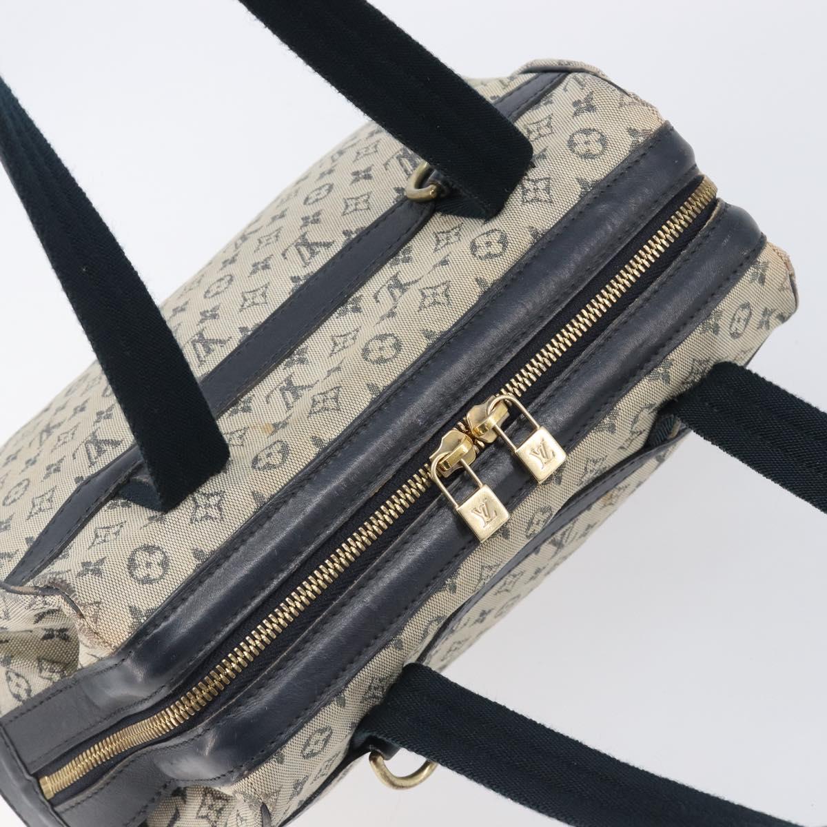 LOUIS VUITTON Monogram Mini Josephine PM Hand Bag Blue M92049 LV Auth bs37106