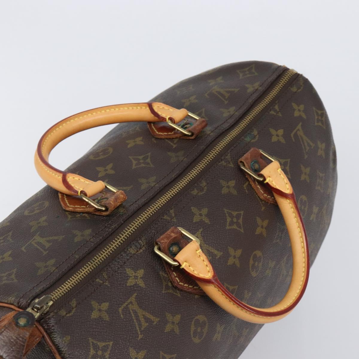 LOUIS VUITTON Monogram Speedy 35 Hand Bag M41524 LV Auth bs37108