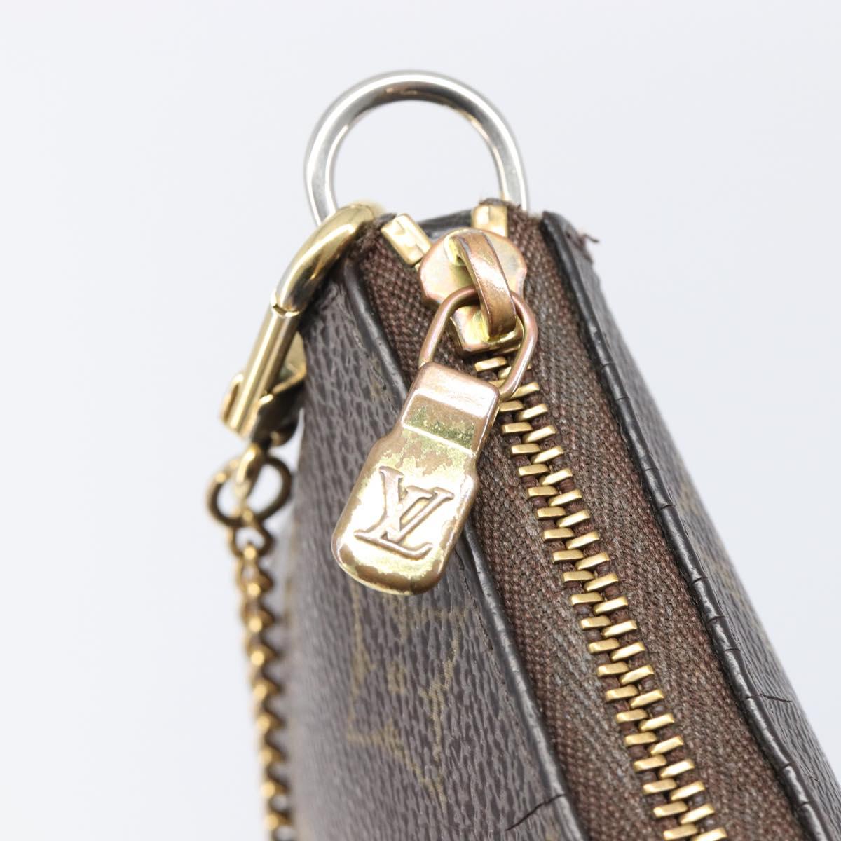 LOUIS VUITTON Monogram Mini Pochette Accessoires Pouch N41667 LV Auth bs37115