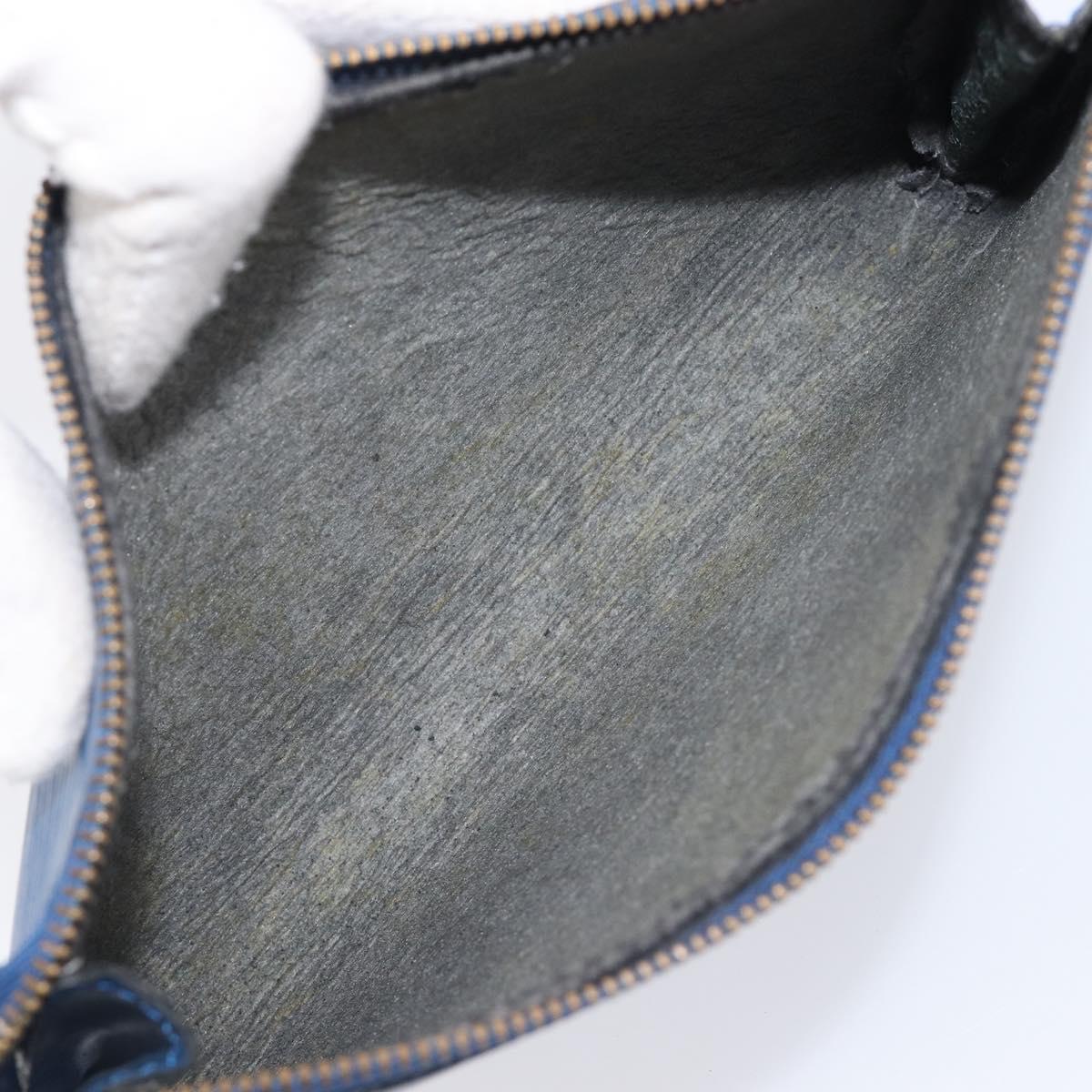 LOUIS VUITTON Epi Pochette Accessoires Accessory Pouch Blue M52985 Auth bs37126