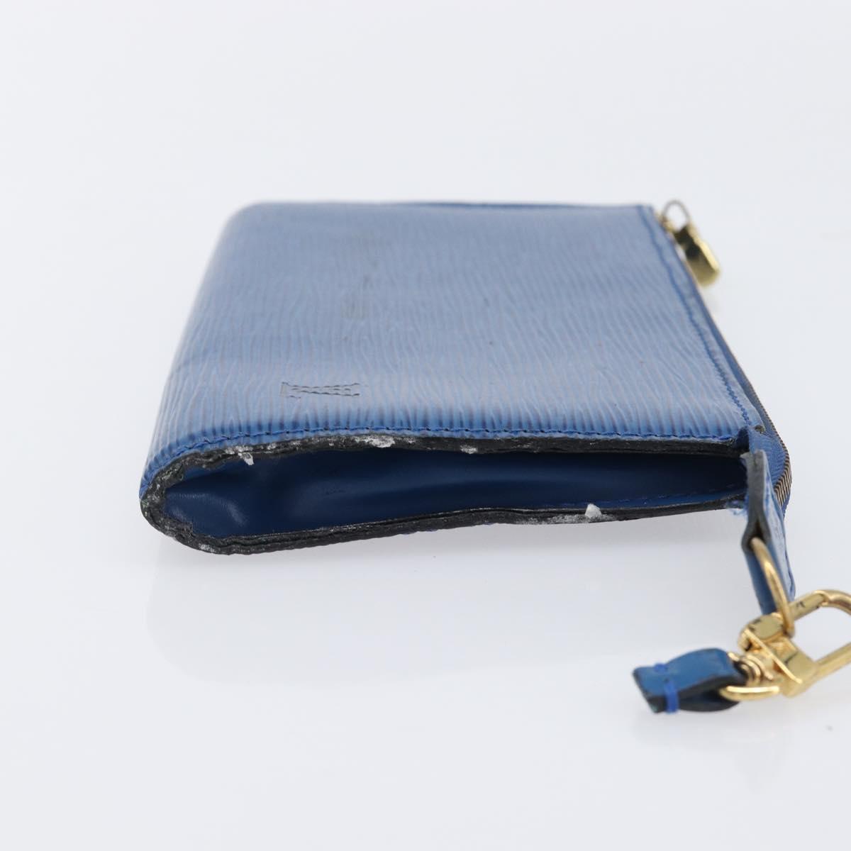 LOUIS VUITTON Epi Pochette Accessoires Accessory Pouch Blue M52985 Auth bs37126
