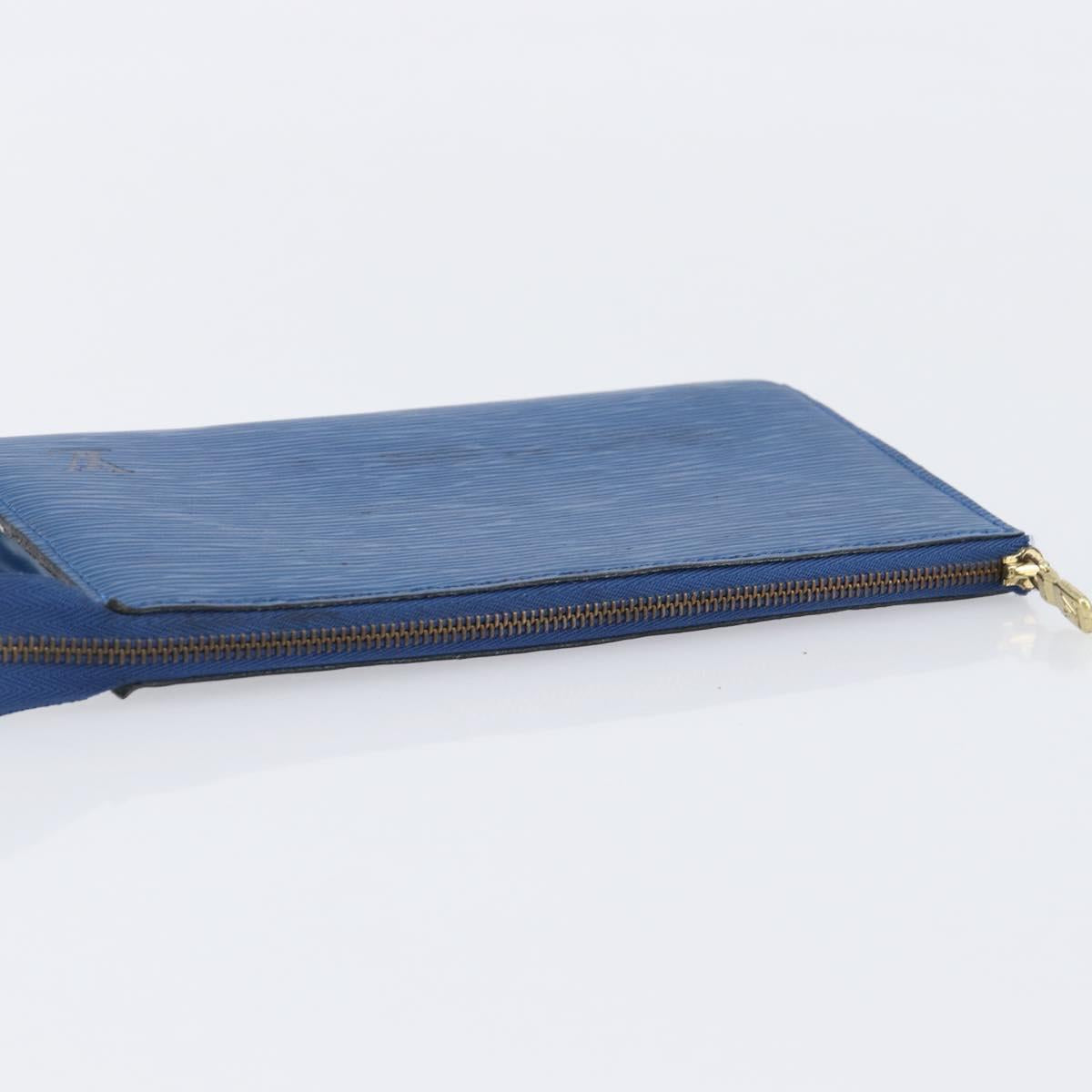 LOUIS VUITTON Epi Pochette Accessoires Accessory Pouch Blue M52985 Auth bs37126