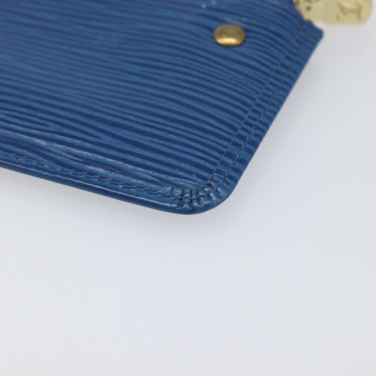 LOUIS VUITTON Epi Pochette Cles Coin Purse Blue M6380G LV Auth bs37132A
