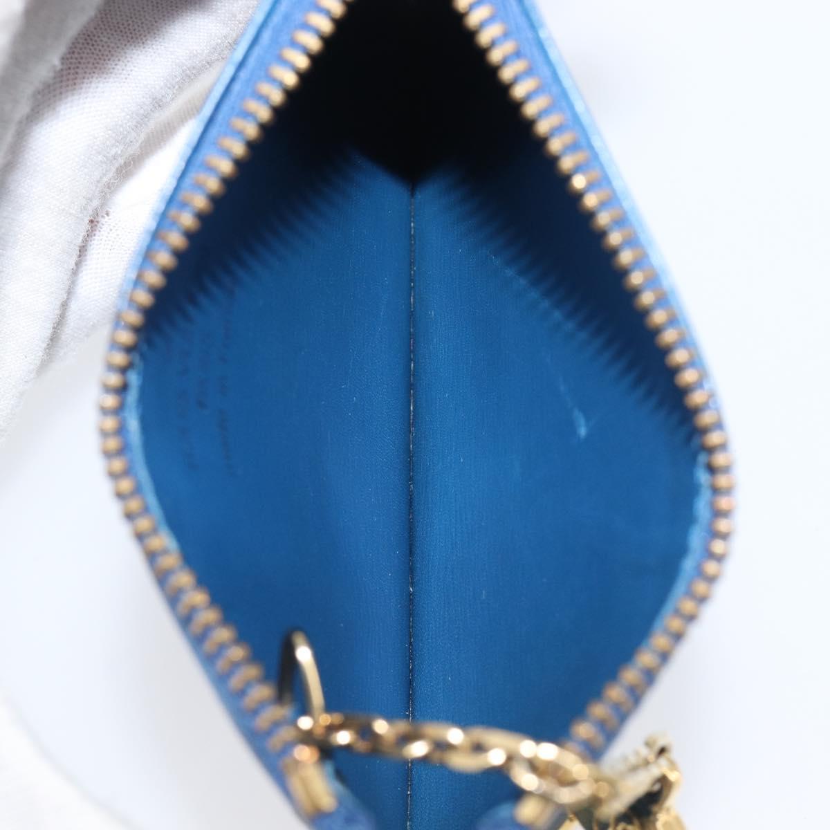 LOUIS VUITTON Epi Pochette Cles Coin Purse Blue M6380G LV Auth bs37132A