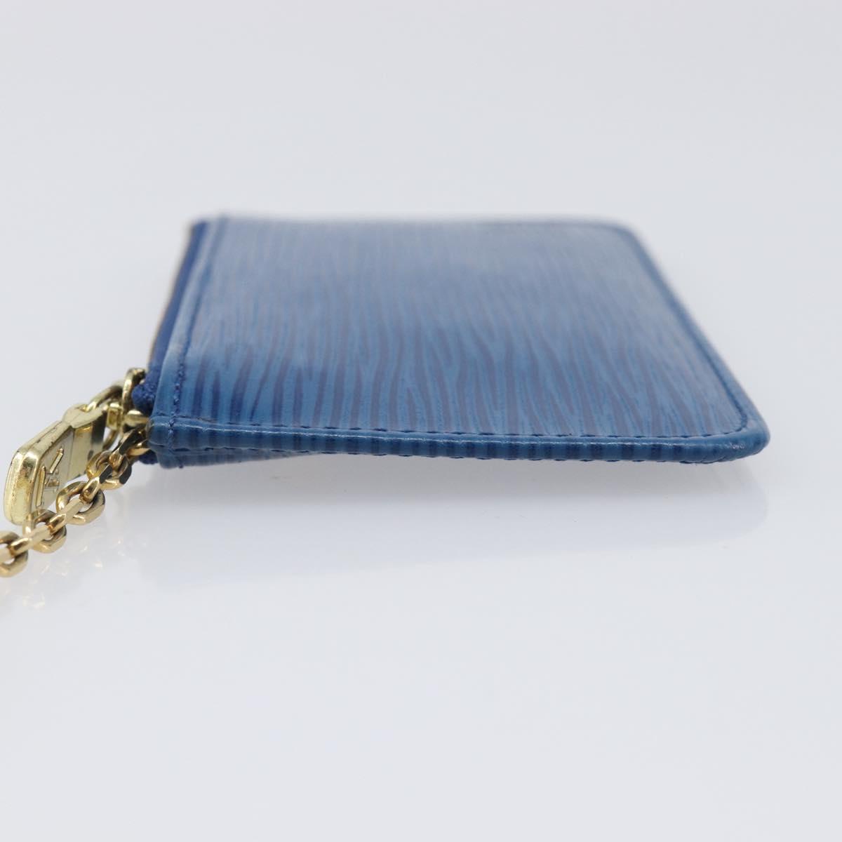 LOUIS VUITTON Epi Pochette Cles Coin Purse Blue M6380G LV Auth bs37132A