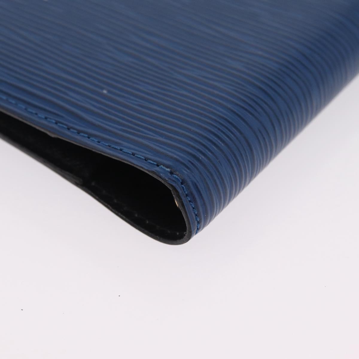 LOUIS VUITTON Epi Agenda PM Day Planner Cover Blue R20055 LV Auth bs37133