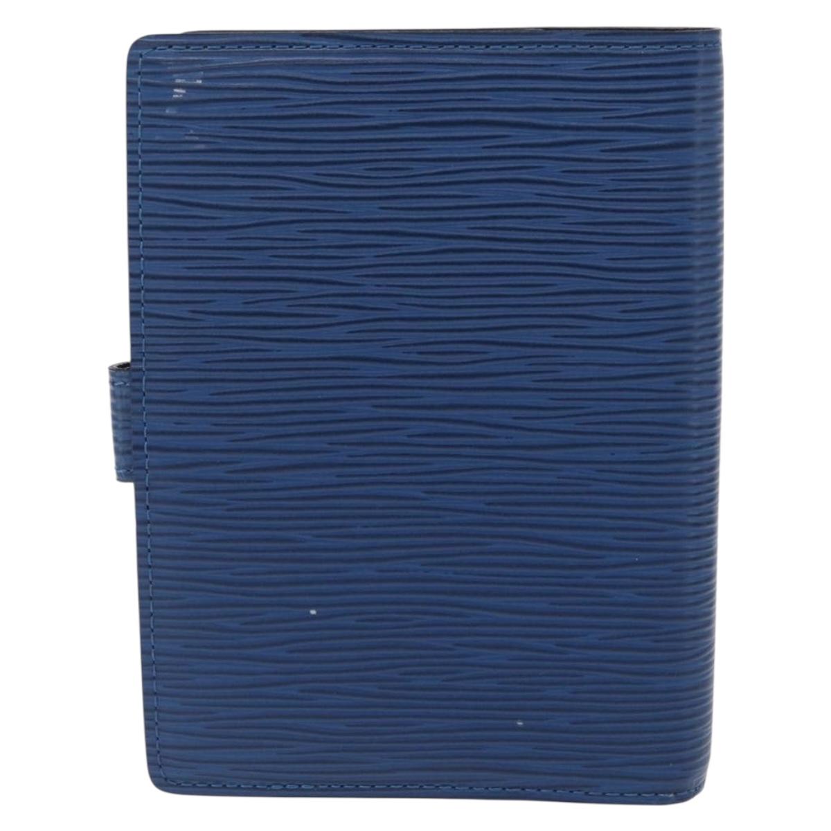 LOUIS VUITTON Epi Agenda PM Day Planner Cover Blue R20055 LV Auth bs37133