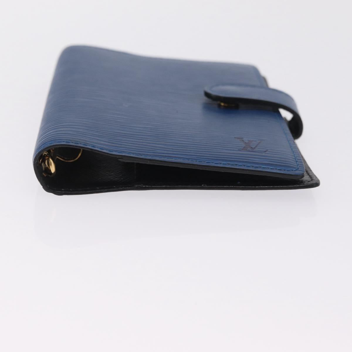 LOUIS VUITTON Epi Agenda PM Day Planner Cover Blue R20055 LV Auth bs37133