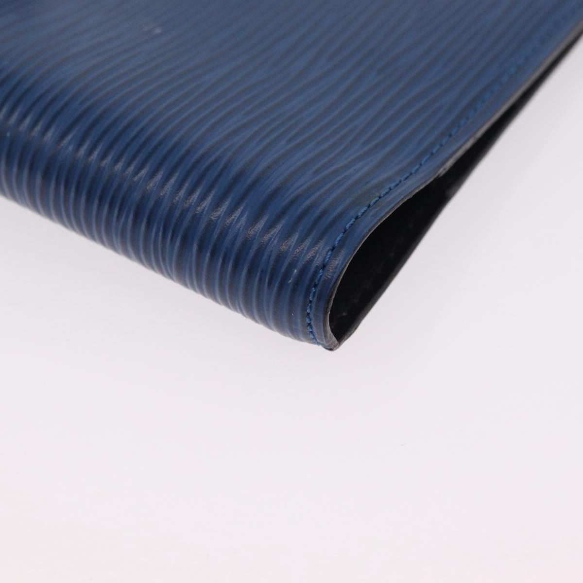 LOUIS VUITTON Epi Agenda PM Day Planner Cover Blue R20055 LV Auth bs37133