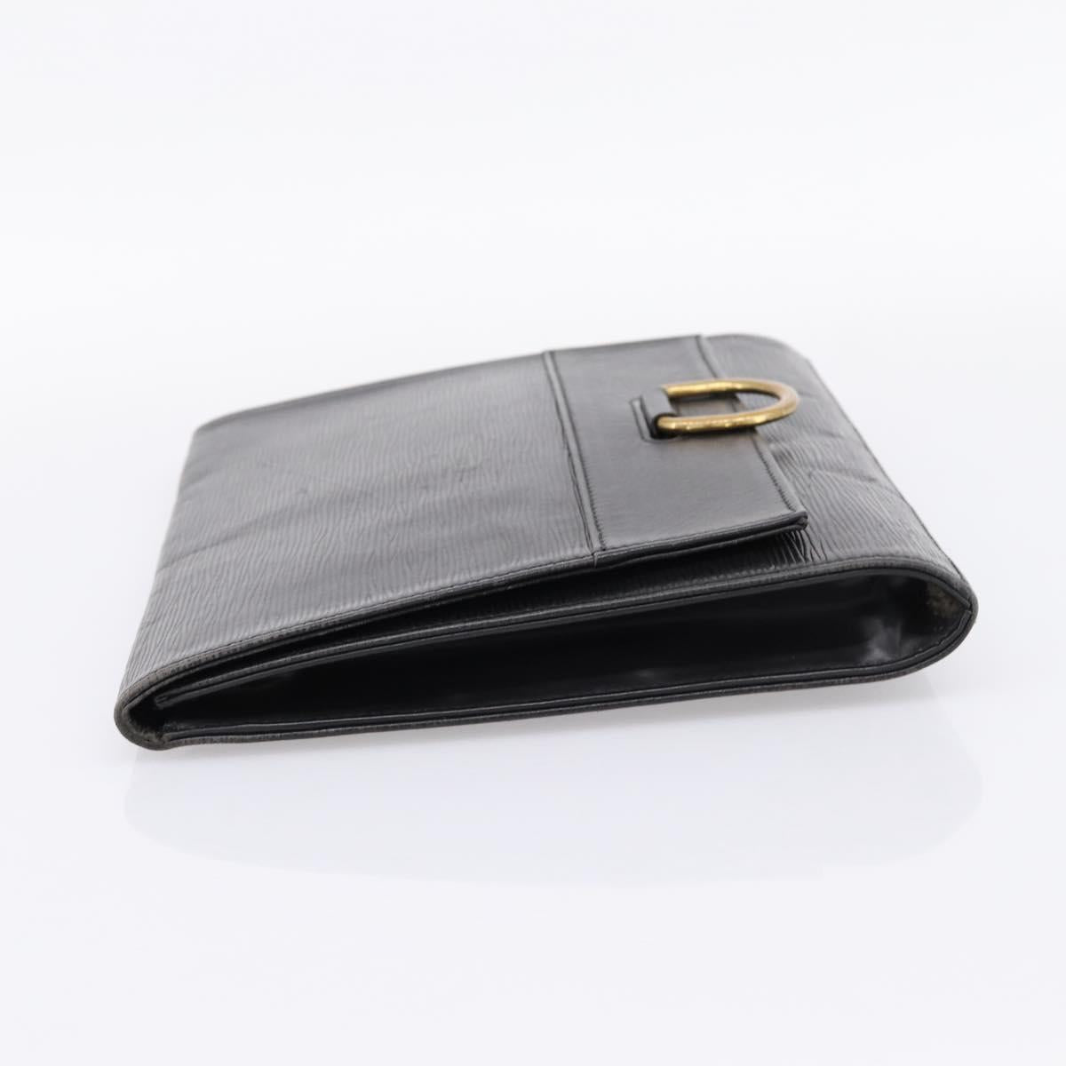 LOUIS VUITTON Epi Jena Clutch Bag Black M52722 LV Auth bs37134
