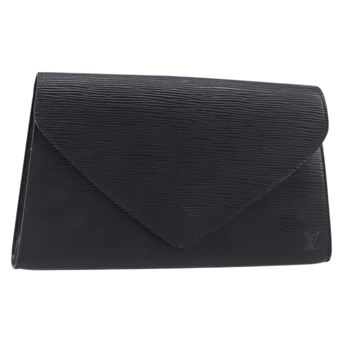 LOUIS VUITTON Epi Art Deco Clutch Bag Black M52632 LV Auth bs37136A