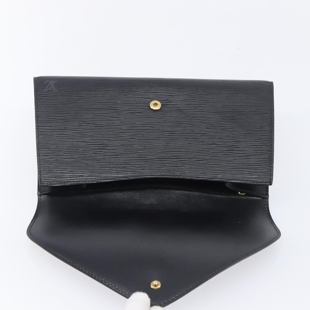 LOUIS VUITTON Epi Art Deco Clutch Bag Black M52632 LV Auth bs37136A