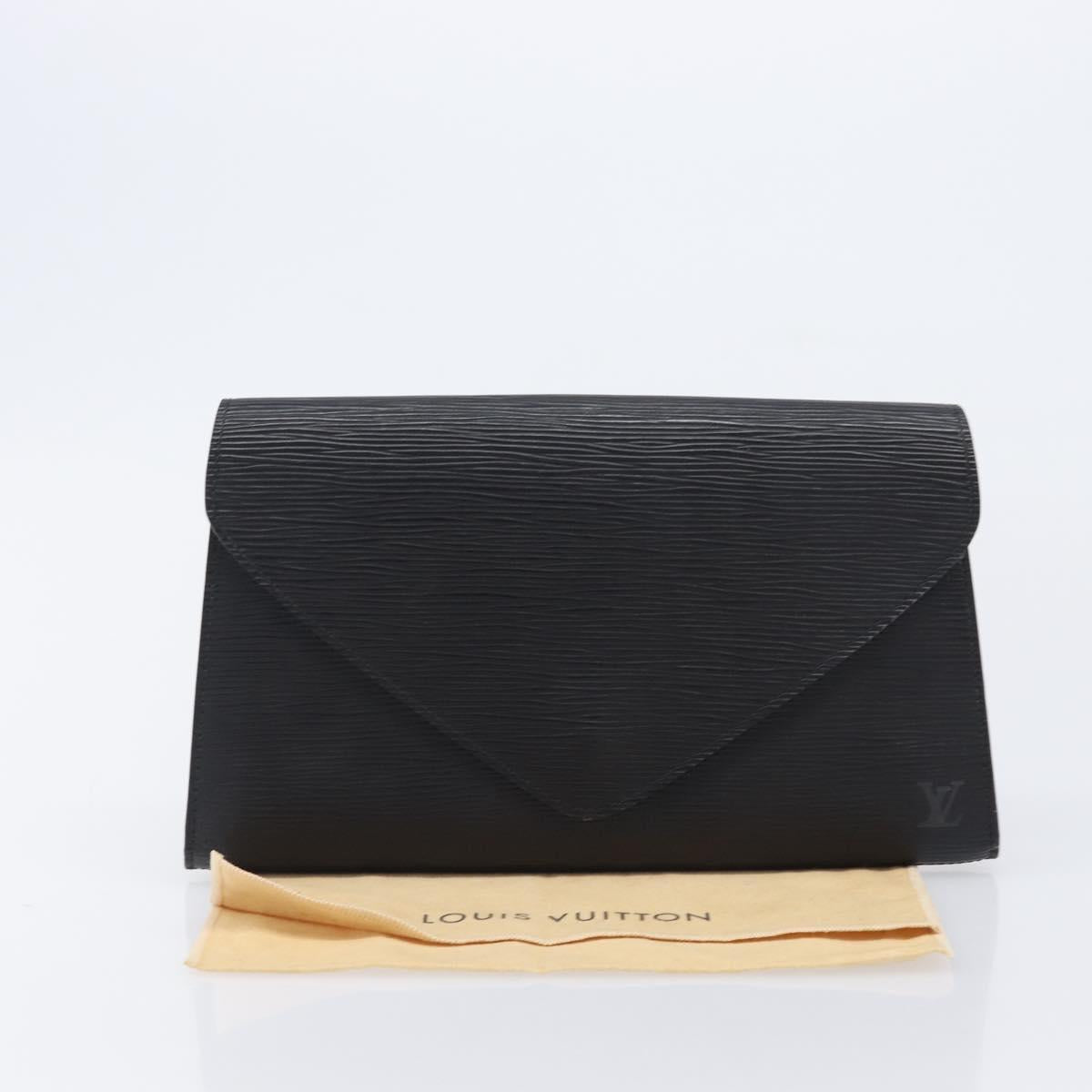 LOUIS VUITTON Epi Art Deco Clutch Bag Black M52632 LV Auth bs37136A