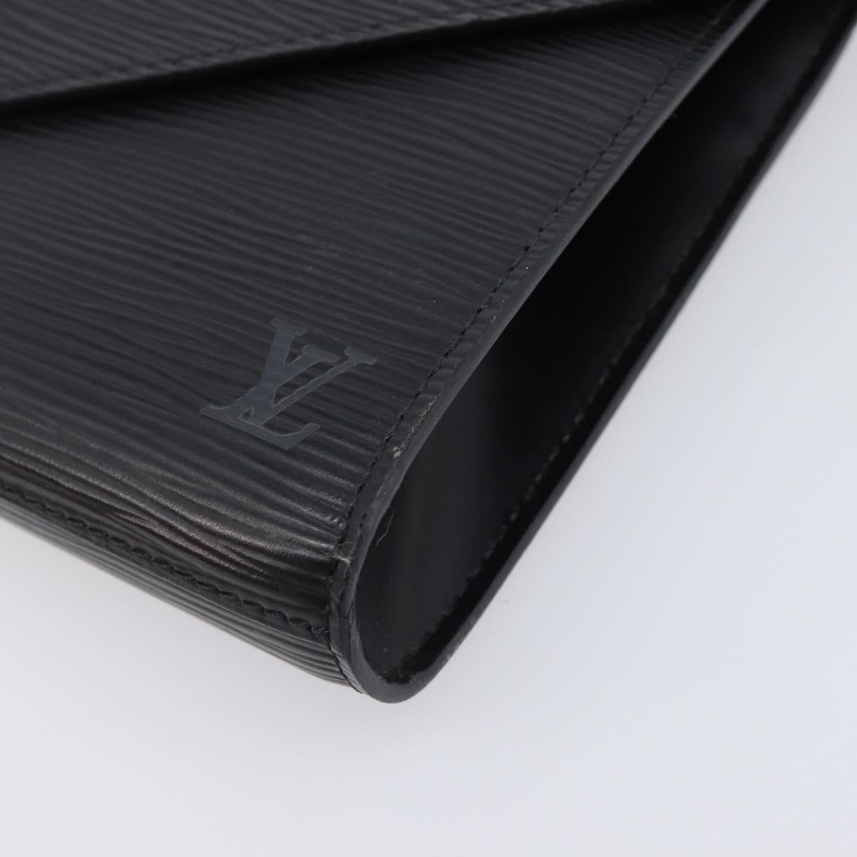 LOUIS VUITTON Epi Art Deco Clutch Bag Black M52632 LV Auth bs37136A