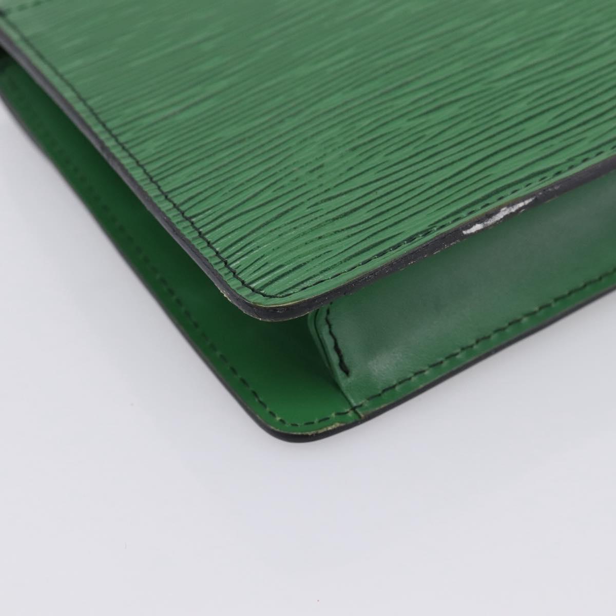 LOUIS VUITTON Epi Montaigne 23 Clutch Bag Green M52664 LV Auth bs37137A