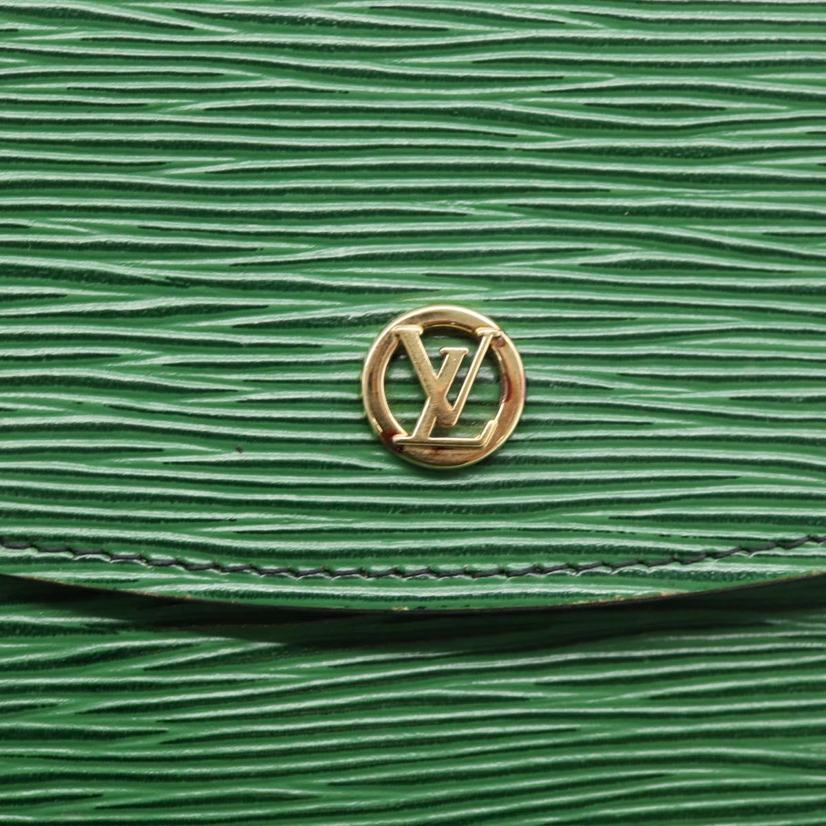 LOUIS VUITTON Epi Montaigne 23 Clutch Bag Green M52664 LV Auth bs37137A