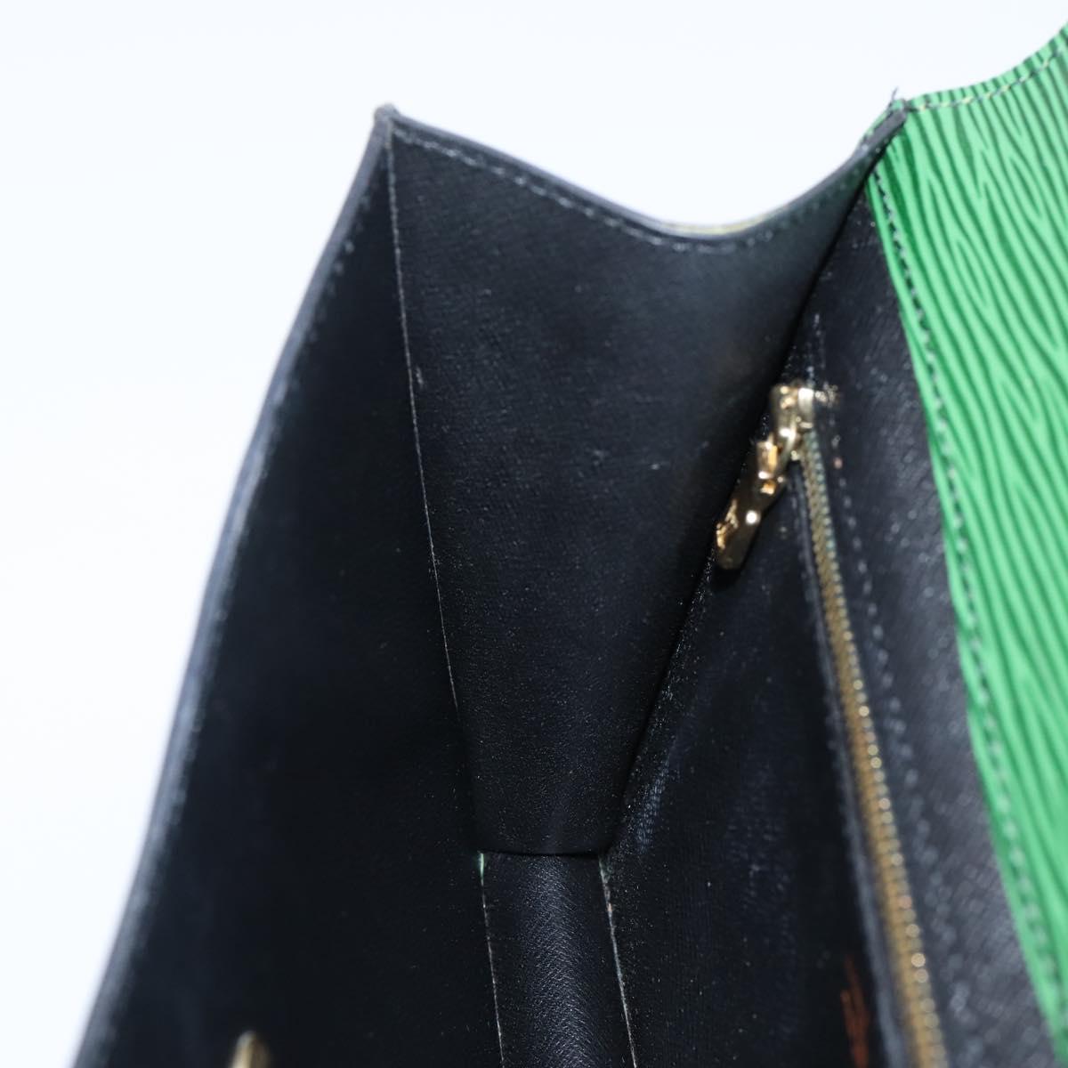 LOUIS VUITTON Epi Montaigne 23 Clutch Bag Green M52664 LV Auth bs37137A