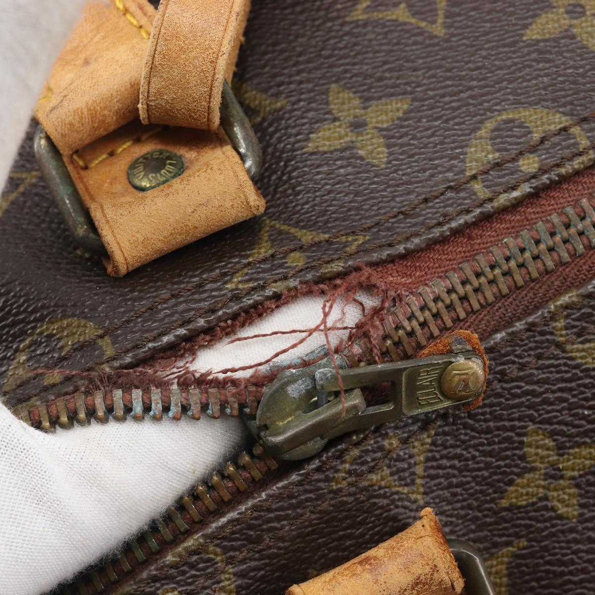 LOUIS VUITTON Monogram Keepall 55 Boston Bag M41424 LV Auth bs37138